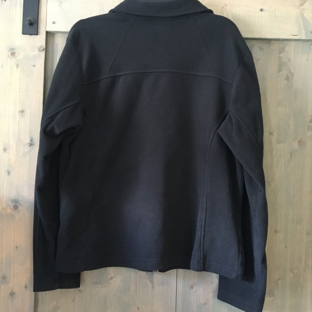 Columbia Men's Fleece Jacket Black Full Zip Size XL Fall Outdoor Zip Pockets - Picture 3 of 8